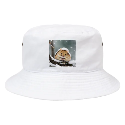 雪の中のヤマネ Bucket Hat