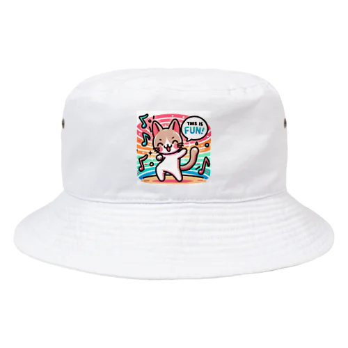 ネコのひとこと: おしゃれデザインステッカー Bucket Hat