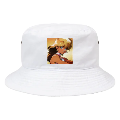1980s ロングヘアーギャル Bucket Hat