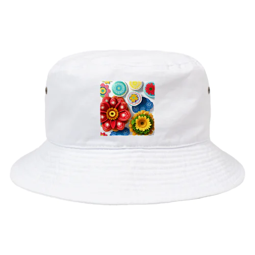 フラワー3D風 Bucket Hat