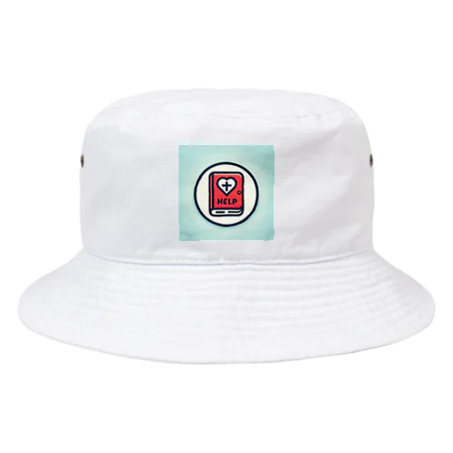 手帳とヘルプマークのピクトグラム Bucket Hat