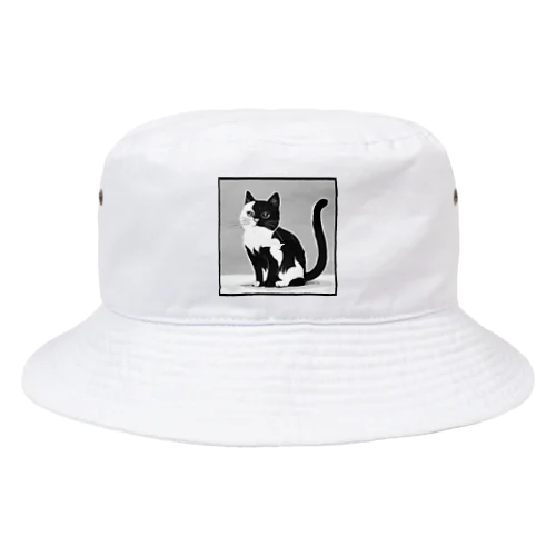 白黒猫 Bucket Hat