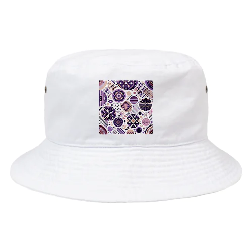 北欧風水玉模様（紫） Bucket Hat