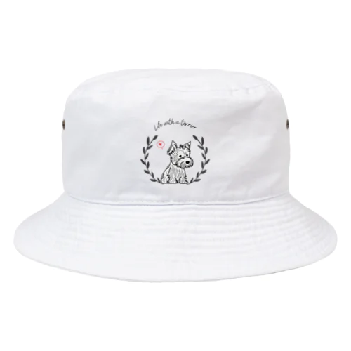 テリアのいる幸せな暮らし(シンプル) Bucket Hat