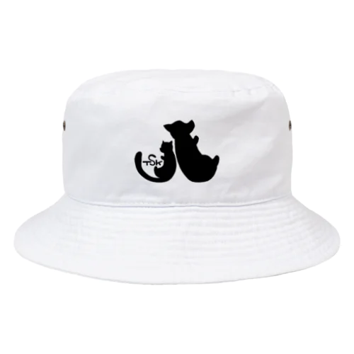 TSK コーギーとマンチカン背中合わせシルエット Bucket Hat