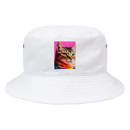 カラフルな猫 Bucket Hat