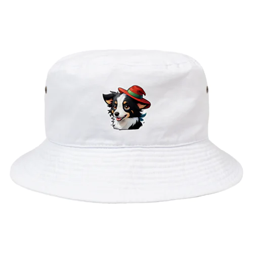 お帽子のボーダーコリー Bucket Hat