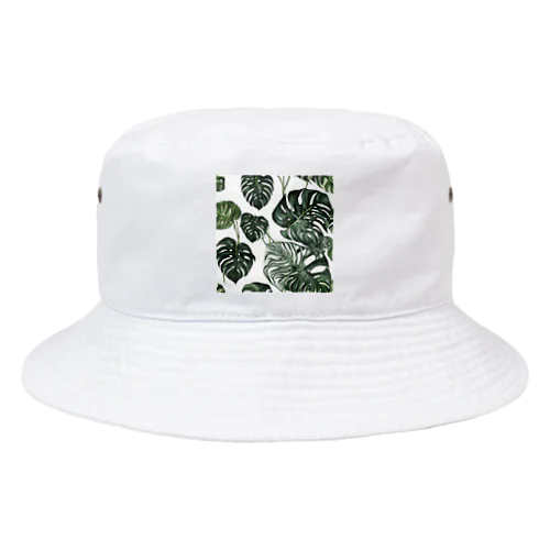 斑入りモンステラグッズ Bucket Hat