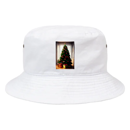 クリスマスギフトとツリー Bucket Hat