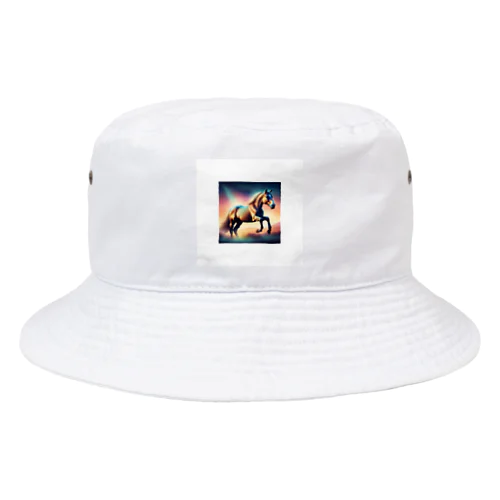 草原の魅力　馬 Bucket Hat