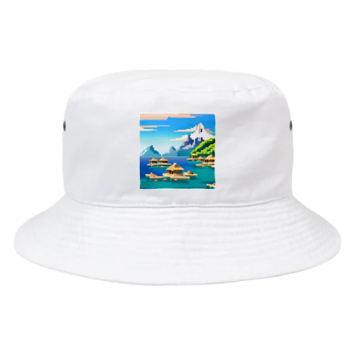 ドット　ボラボラ島のオーバーウォーターバンガロー Bucket Hat
