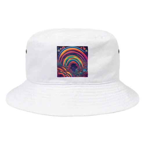 サイケデリックな世界の虹 Bucket Hat