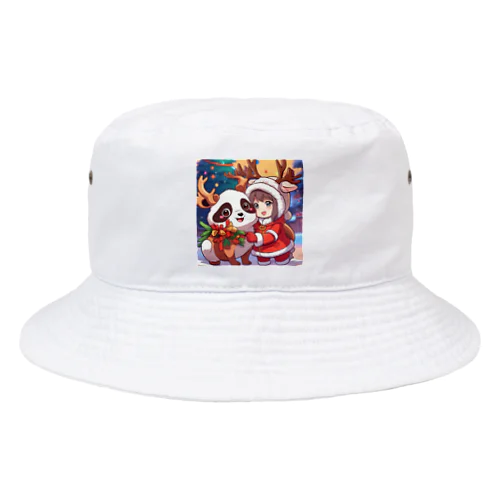 トナカイパンダとサンタはいつも仲良し Bucket Hat