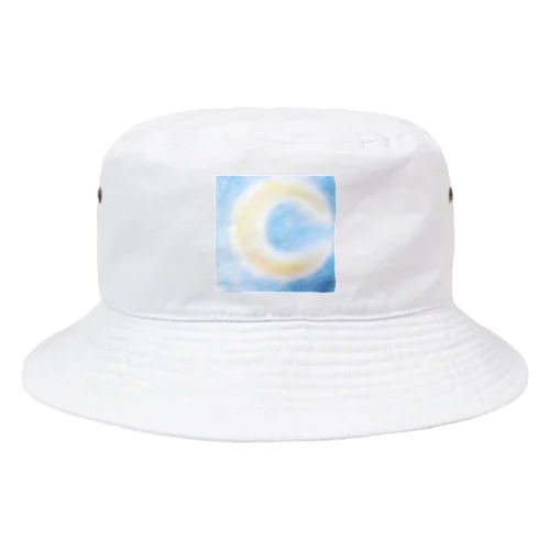 三日月　パステルアート Bucket Hat