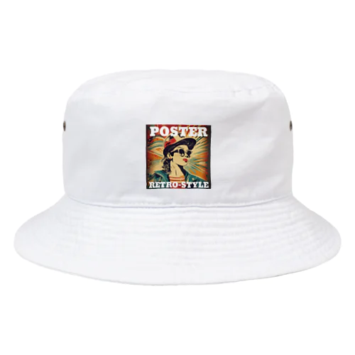 レトロ風ポスター（女性） Bucket Hat