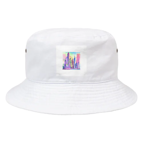 Enchanting Metropolis of the Future Bucket Hat