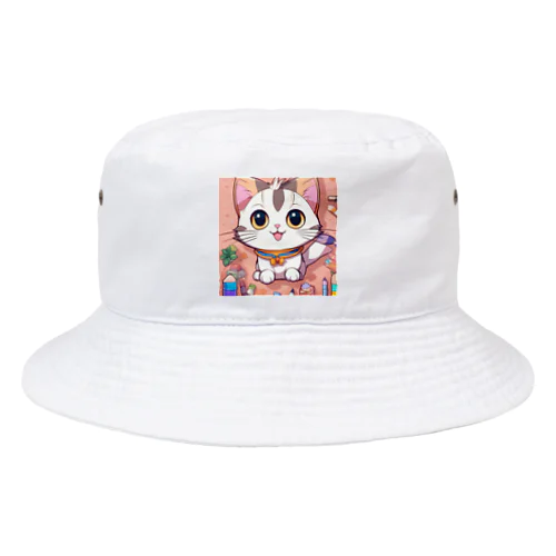 ちらかし猫ちゃん Bucket Hat