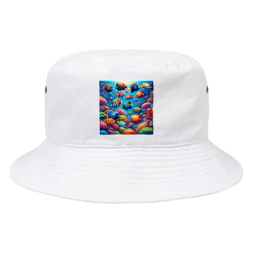 熱帯の楽園 - 色鮮やかな魚の世界 Bucket Hat