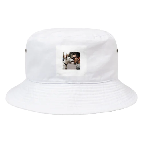 キスする犬グッズ Bucket Hat