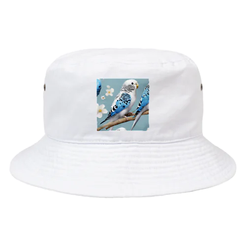 かわいいセキセイインコのイラストグッズ Bucket Hat