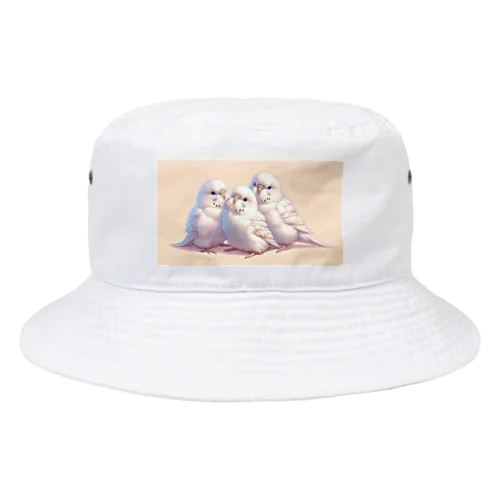 白いセキセイインコ Bucket Hat