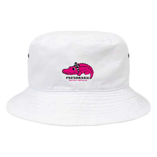 ワニくん ピンク 0624 WANIGATOR ロゴ Bucket Hat