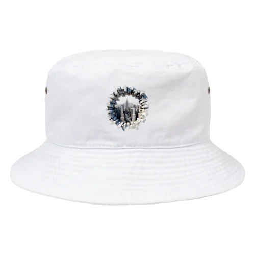 トリックアート「都会」 Bucket Hat