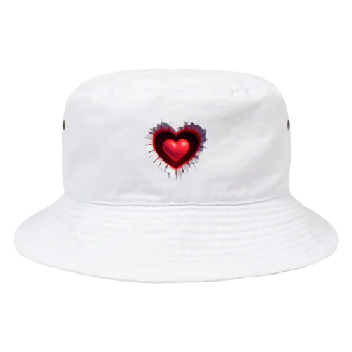 トリックアート「ハート」 Bucket Hat