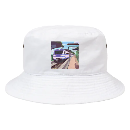 軽快で洗練されたモダン鉄道 Bucket Hat