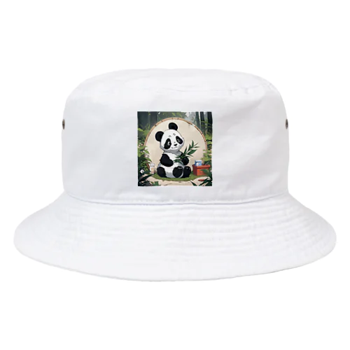 パンダエコワリアン: リサイクルやエコ活動を促進する可愛いパンダ  Bucket Hat
