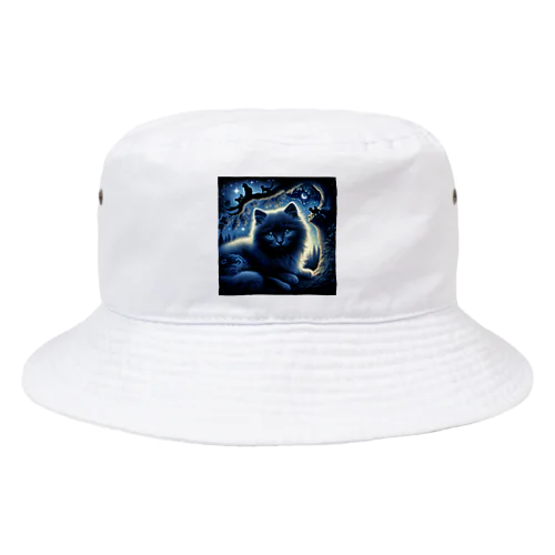 黒猫と夜空 Bucket Hat