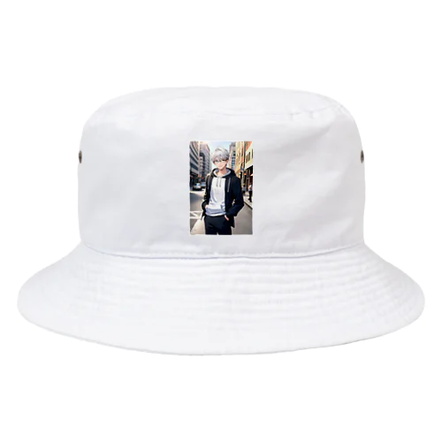 白髪メガネ男子 Bucket Hat