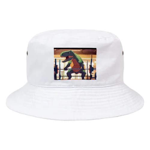 筋トレをする恐竜 Bucket Hat