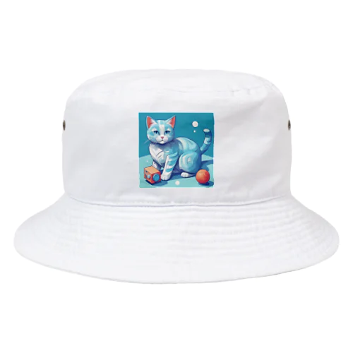 狩猫ブルー Bucket Hat