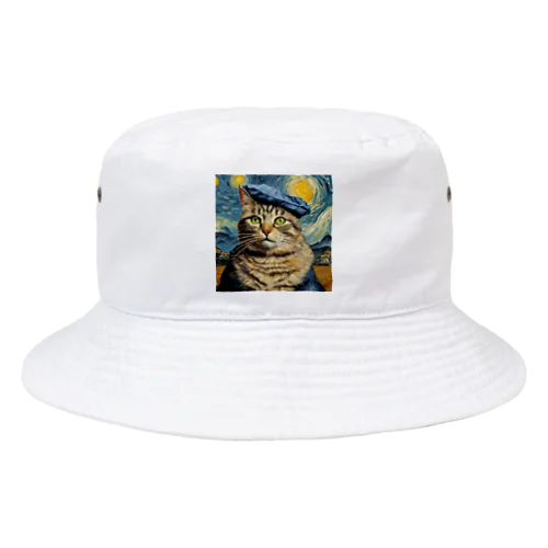 帽子をかぶったゴッホな猫～Part1～ Bucket Hat