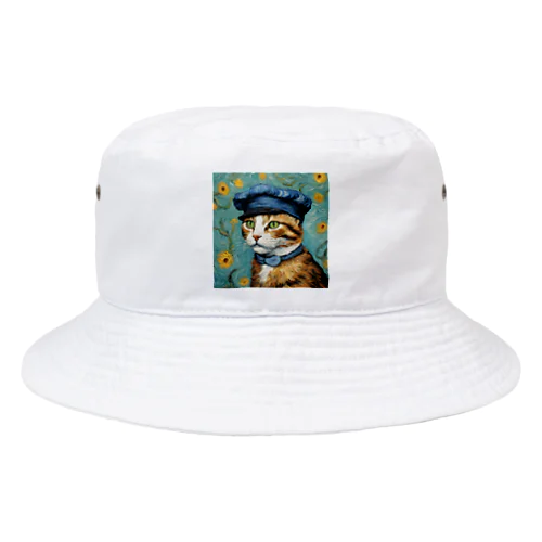 帽子をかぶったゴッホな猫～Part2～ バケットハット