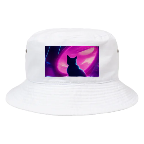 空に思いはせる猫 Bucket Hat