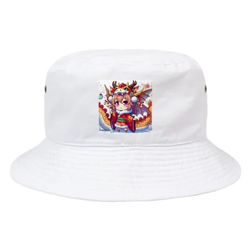 カラフルで楽しいドラゴンのマスコットキャラ Bucket Hat