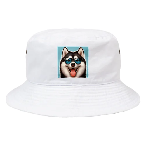 サングラスをかけたハスキー2 Bucket Hat