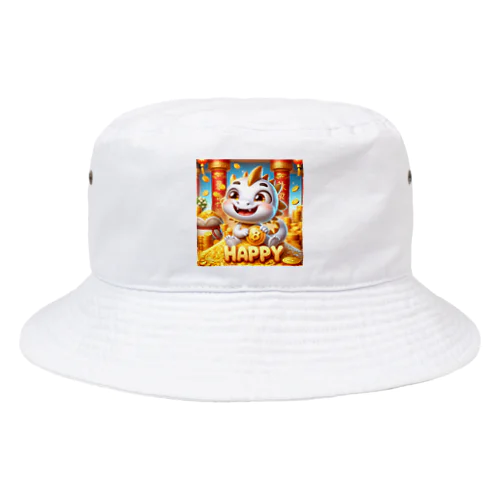 開運黄金の泉瞑グッズ！白龍ちゃんがお守りします Bucket Hat