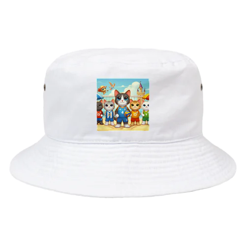 猫好きのみなさん必見！愛らしい猫のバレーボールグッズ Bucket Hat