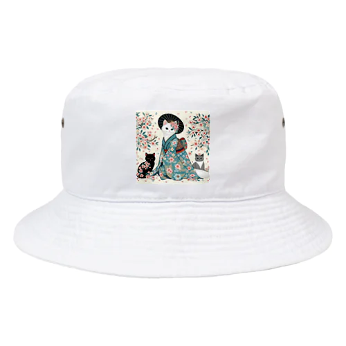 和風着物猫 Bucket Hat