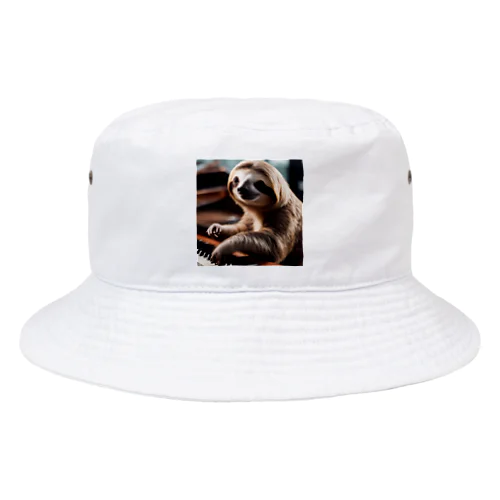 ピアノを弾くナマケモノ Bucket Hat