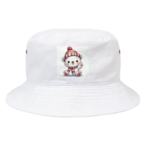 ニット帽をかぶったシロクマ Bucket Hat