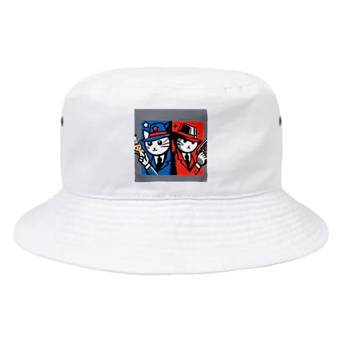 ライバル同士の猫 Bucket Hat