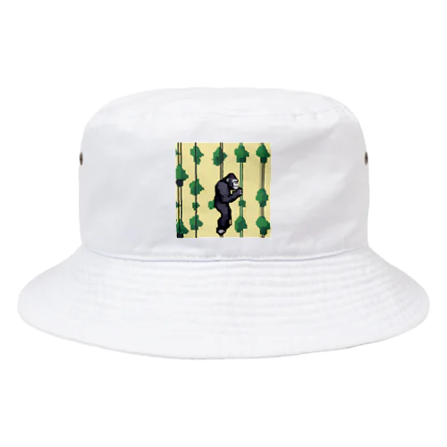 ロープにぶら下がるゴリラ Bucket Hat