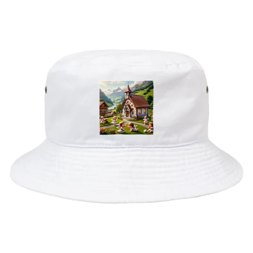 教会で遊んでる天使たち Bucket Hat