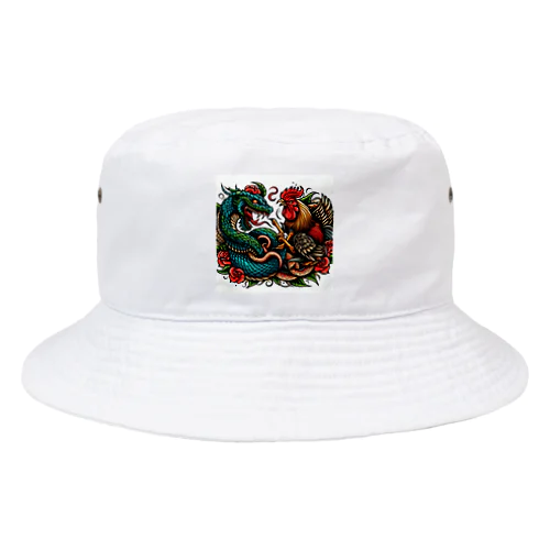 鶏と蛇の喧嘩 Bucket Hat