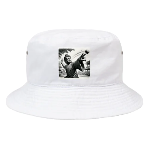 ダジャレ仏像シリーズ・投げる像 Bucket Hat