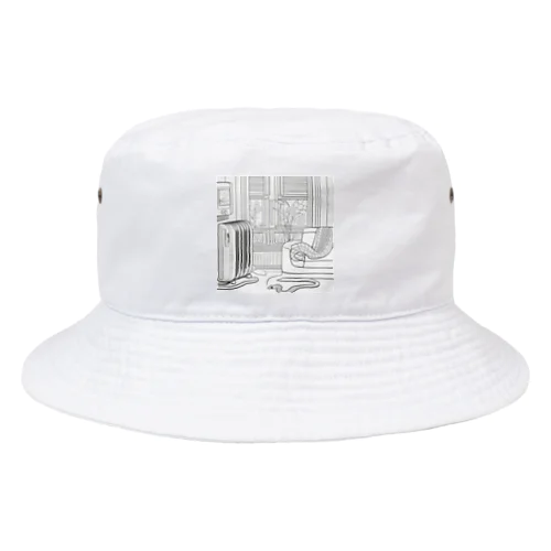 暖房の前でまったりと寝そべりながら冬を喜んでいる蛇 Bucket Hat